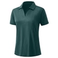 thumbnail image 5 of Womens Polo Shirts Summer Collared V Neck Short Sleeve Shirts Dressy Casual Lightweight Plain Golf Shirt, L, 5 of 8