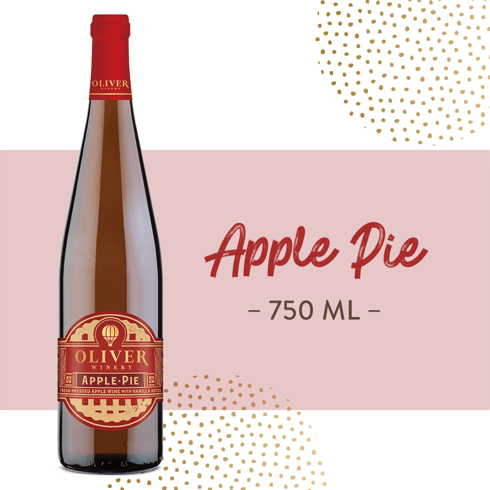 Oliver Apple Pie Wine, Indiana, 8.3% ABV, 750ml Glass Bottle