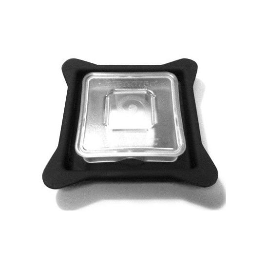 Blendtec Commercial Blender Lid | Soft Vented Gripper Mix-in with Square Clear Plug