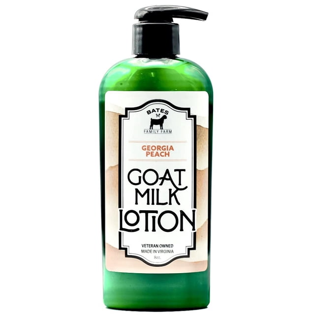 Bates Family Farm Loción de leche de cabra y manteca de karité, 8 onzas (melocotón de Georgia)