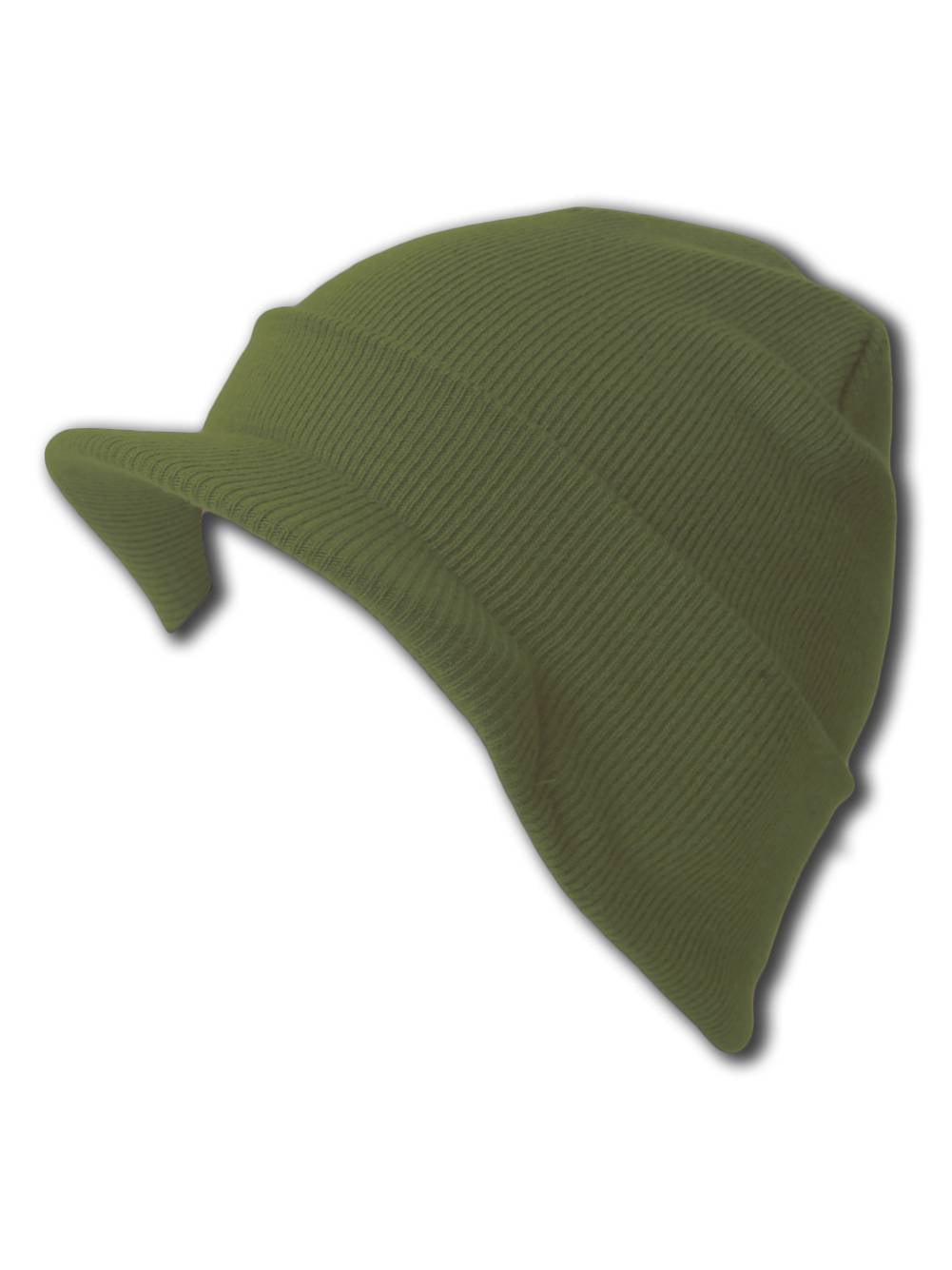 OLIVE GREEN Beanie Visor Skull Cap HAT 
