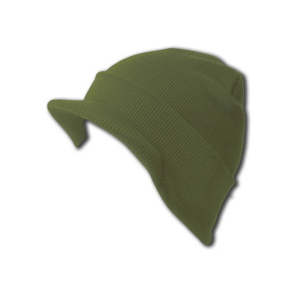 New Olive Cuff Beanie Visor  Cap
