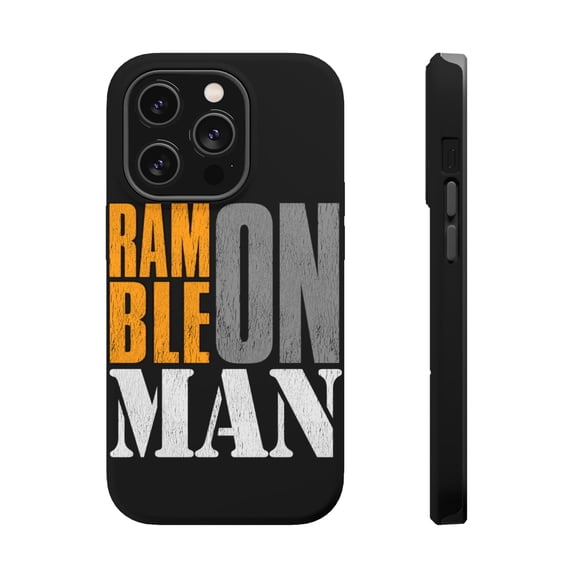 DistinctInk Tough Case for Apple iPhone 15 PRO (6.1" Screen), Compatible with MagSafe Charging - Ramble On Man