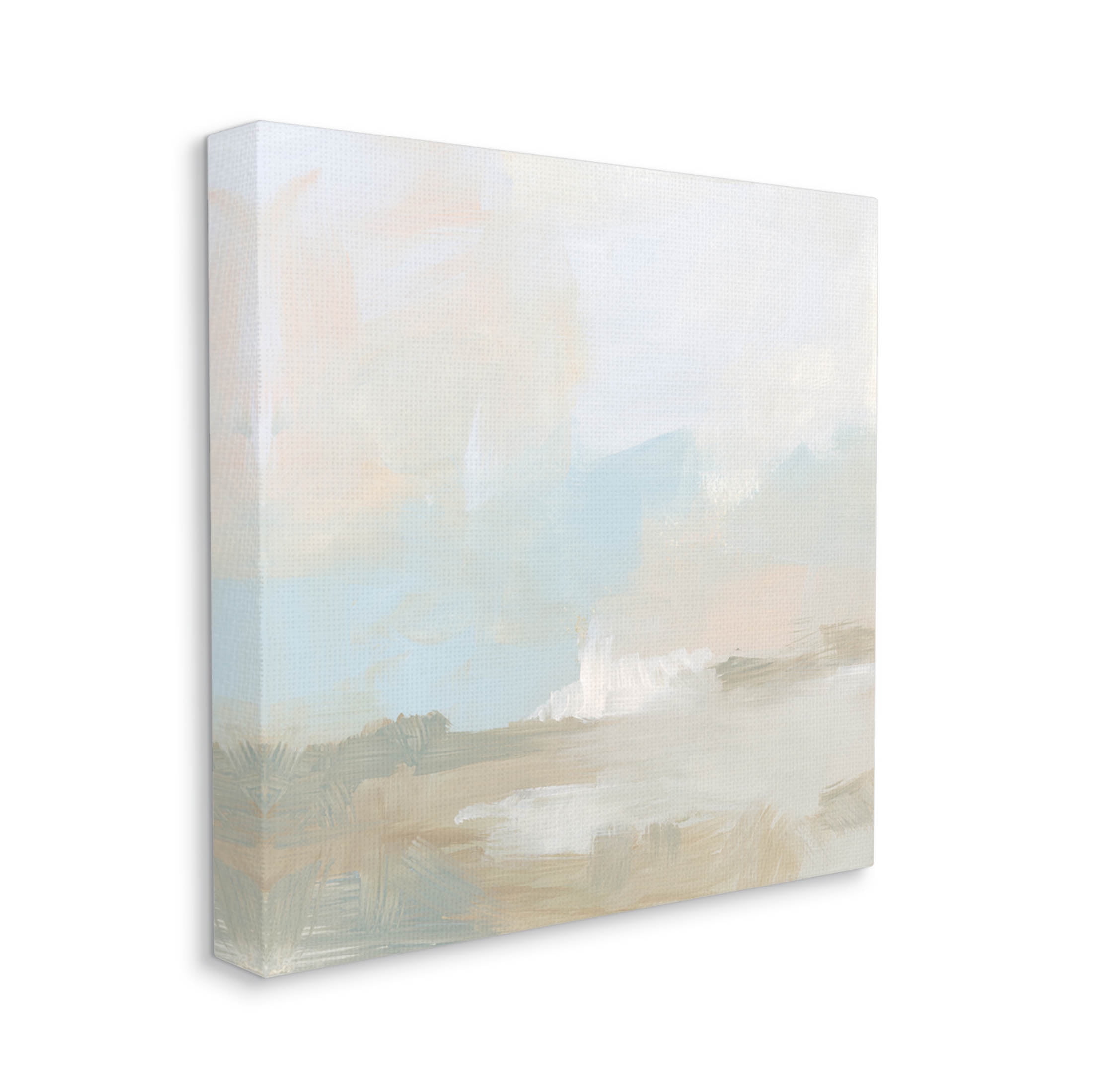 Stupell Industries Soft Beige Abstract Scene Painting Gallery Wrapped Canvas Print Wall Art, Design by June Erica Vess