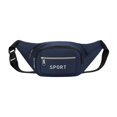 thumbnail image 4 of Riñonera para mujer, bolso de hombro, riñonera, bolso de pecho, moderno y ajustable, riñonera para exteriores, ciclismo, senderismo y ciclismo Azul, 4 of 8