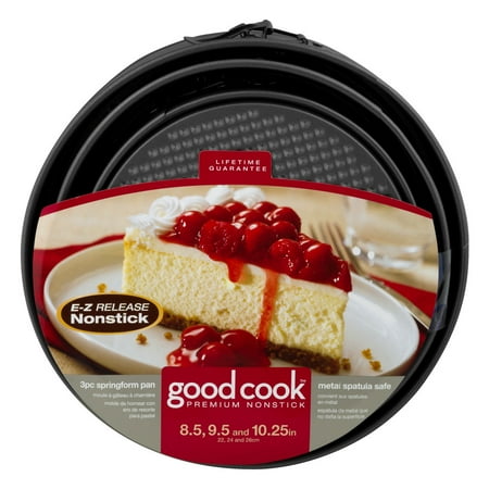 GoodCook Ready Set of 3 Nonstick Springform Pan Set Dark Gray