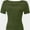 Army Green, variant on Women's Scoop Neck T-Shirt - Short Sleeve Summer Knit Top, Slim Fit with Cutout Detail, Casual & Date Night