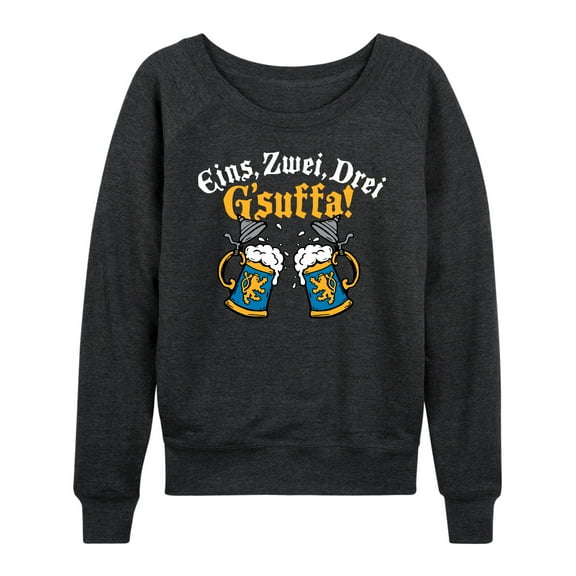 Instant Message - Eins Zwei Drei Gsuffa Oktoberfest - Women's Lightweight French Terry Long Sleeve Shirt