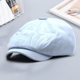 thumbnail image 7 of zobvuyeg Newsboy Hats for Men Flat Cap Cotton Blend Adjustable Peaked Breathable Hat for Daily Wear, 7 of 7