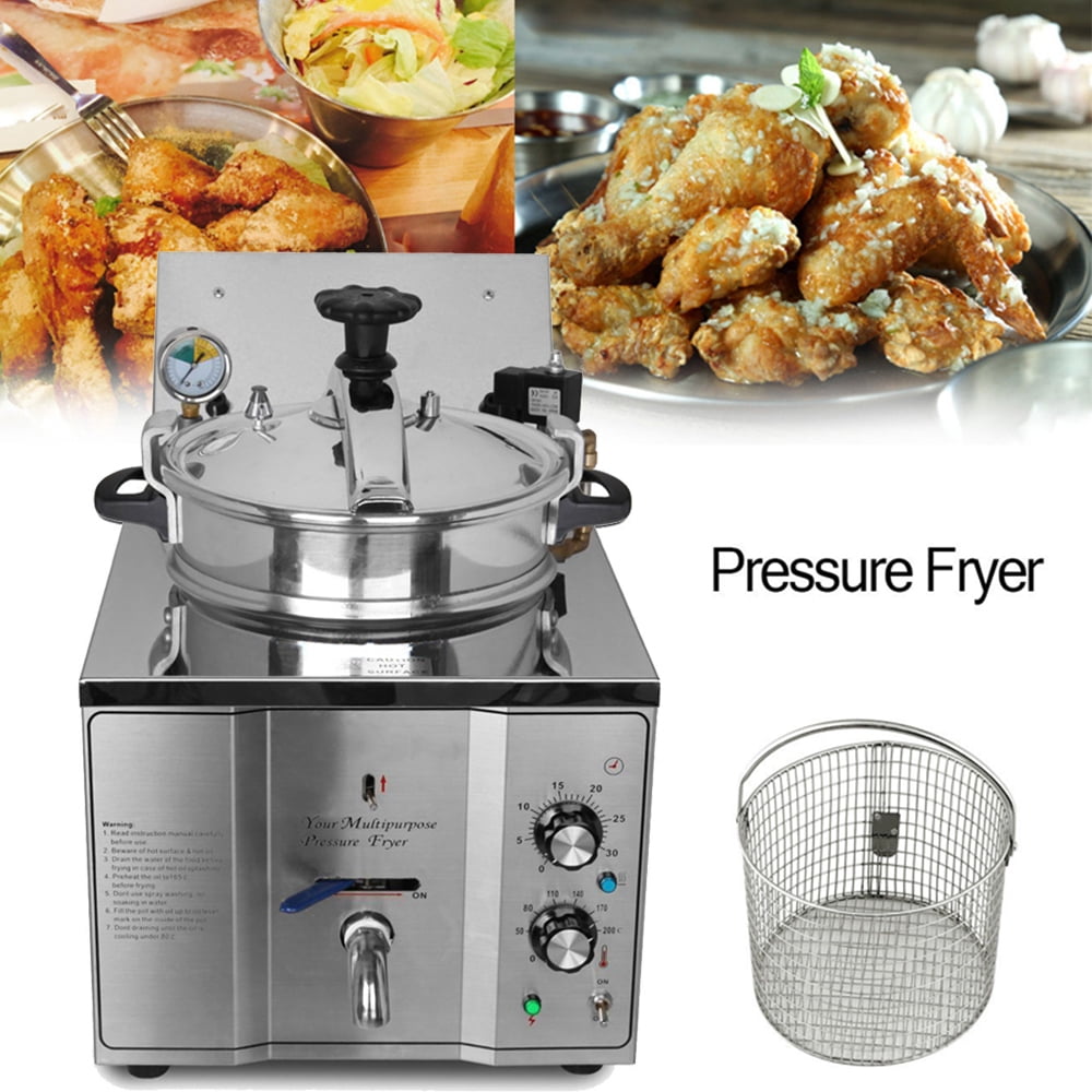 Fryer Cooker Chicken Stainless Steel Fried Chicken Stove High Pressure 16L  New
