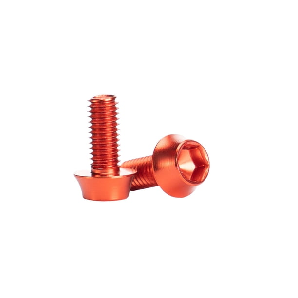 sweethay Tornillo de soporte para botella de agua de bicicleta de aleación de aluminio, 2 piezas, tornillos anodizados hexagonales de Color Bombillas para automóviles Naranja