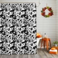 thumbnail image 2 of Shower Curtain 72"W x 84"L Autumn Rustic Mushrooms Black Fabric Shower Curtains Set with Hooks Water Repellent Bathroom Curtains Machine Washable Bathroom Accessories, 2 of 6
