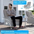 thumbnail image 5 of Muphyers 11 Piece Wicker Outdoor Patio Furniture Set, All Weather Rattan Sectional Sofa, 360° Swivel Rocking Chairs, Ottomans, Outdoor Conversation Set for Backyard Garden Poolside Deck Porch,Gray, 5 of 9