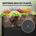 thumbnail image 6 of Outsunny Tall Rectangular Planter Box with Removable Liner, Drainage Holes, PE Wicker Large Planter for Indoor Outdoor Plants, Flowers, Black, 6 of 9