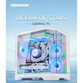 thumbnail image 2 of Hoengager Ocean of Stars Gaming PC -AMD Ryzen 7 7800X3D 4.2 GHz, RTX 4060 8G ,32GB DDR5 RAM 6000MHz,1TB PCIe +1TB SATA SSD, WIFI&Bluetooth ,Windows 11 Pro 64-bit -White, 2 of 17