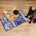thumbnail image 3 of Chic Floral Paisley Pet Food Mat - Aesthetic Vintage Design, Eco-Friendly Waterproof Feeding Placemat, 3 of 7