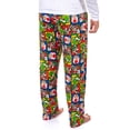 thumbnail image 6 of Super Mario Pajamas Men's Luigi Toad Yoshi Character Grid Pajama Pants Sleepwear Loungewear, 6 of 6