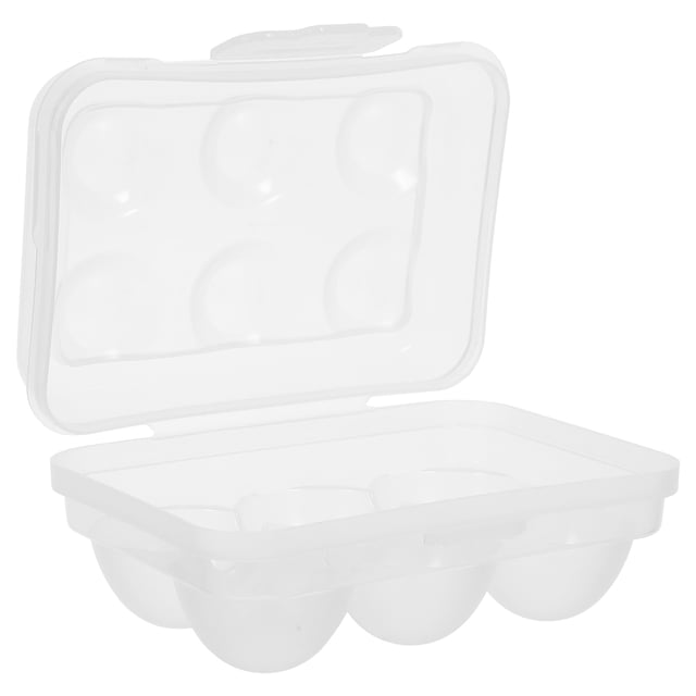 Huevera portátil para acampar, a prueba de golpes y antiroturas, de plástico transparente, ideal para picnics al aire libre y viajes