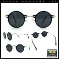 thumbnail image 2 of Vintage Retro Style Small Circle Lens Urban Normcore Luxe Hipster Sunglasses Gold Black - Black, 2 of 8