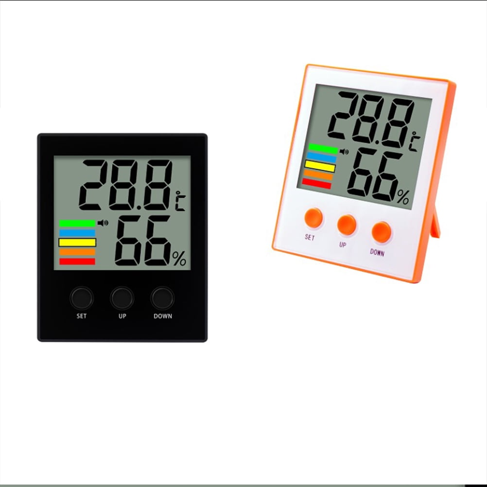 Tineasur Black Hygrometer with Large LCD Screen for Accurate Temperature and Humidity Monitoring