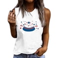 thumbnail image 3 of Lydpxz Women's 4th of July Tank Tops Plus Size Patriotic American Flag Graphic Tees Cute Sleeveless T Shirts Camisole Athletic Crew Neck Tanks, 3 of 5
