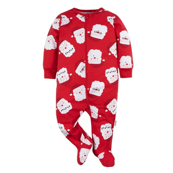 Mameluco Gerber Essentials Estampado Navideño Unisex Rojo Talla 3-6 Meses