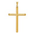 thumbnail image 5 of 14k Yellow Gold Hollow 3D Polished Hollow Cross Charm Pendant, 5 of 7