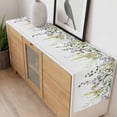 thumbnail image 4 of Eucalyptus Leaves Table Runner - 90 Inch Long, Kitchen Dining Table Runner Dresser Scarves, Summer Botanical Green Watercolor Farmhouse Decor for Coffee Tables Wedding Party Banquet, 4 of 8