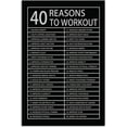 thumbnail image 2 of SYDposter 40 Reasons to Workout Inspirational Canvas Painting Motivational Wall Art Inspiration Affirmative Poster Prints Artwork for Living Room Home Decor Office Unframed [12''W x 18''H], 2 of 6