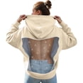 thumbnail image 2 of Womens Hollow Back Hoodie Long Sleeve Casual Pullover Sweatshirt Fall Winter Travel Outfits, 2 of 6