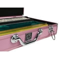 thumbnail image 2 of White Swan American Mahjong Set in Luggage-Style Pink Case - Ivory Tiles - Modern Pushers, 2 of 8