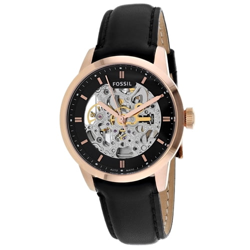 Fossil - Fossil Men's Townsman Skeleton Watch Automatic Mineral Crystal ...