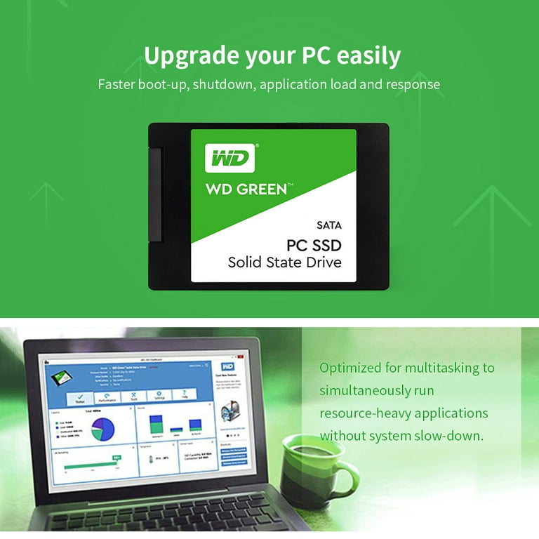 Green 480GB PC SSD 6GBs State Drive (WDS480G2G0A) - Walmart.com