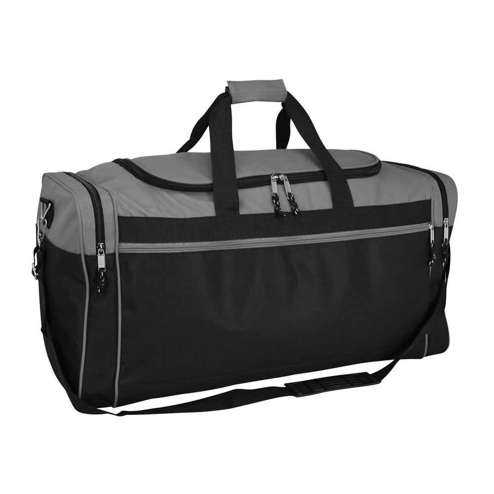 DALIX 25" Extra Large Vacation Travel Duffle Bag in Gray and Black