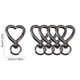 thumbnail image 3 of Juego de 5 llaveros con forma de corazón | Hebilla de aleación para bolso y llavero decorativo | Decoración navideña de San Valentín con gancho | Colores oro rosa, plata, negro, 3 of 5