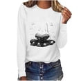 thumbnail image 6 of Miqool Halloween Spooky Season Cute Ghost Coffee Oversized Sweatshirt for Women Crewneck Long Sleeve Funny Fall Tops, 6 of 7