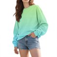 thumbnail image 5 of Weikingp Cozy Clothes Comfort Colors Sweatshirt Cotton Sweatshirts for Women Sweatshirts Women Fashion Clothing Blue L, 5 of 9