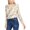 Golden Bouquet, variant on Leyden Womens Wrap Front V-Neck Top White L