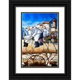 thumbnail image 1 of West, Ronald 11x14 Black Ornate Wood Framed with Double Matting Museum Art Print Titled - 3 Chefs, 1 of 4