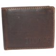 thumbnail image 4 of MARSHAL Personalized Date Men's RFID Blocking Genuine Leather Bifold Multi-Card Center Flap Wallet RHU Brown, 4 of 6