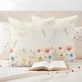 thumbnail image 3 of Watercolor Wildflowers Outdoor Waterproof Pillow Covers, Farmhouse Country Botanical Flowers Decorative Square Throw Pillowcase Sofa Cushion Sham for Patio/Couch/Chair, 26"x26" 2 Pack, 3 of 8
