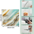 thumbnail image 6 of 10pcs Peel and Stick Backsplash Tile，12"x12" Self Adhesive Marble Tile for Wall, PVC Waterproof Shower Wall Panels, Back Splash Stick on Tiles for Kitchen Bathroom Living Room, 6 of 7
