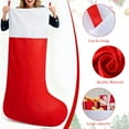 thumbnail image 5 of Jumbo Christmas Stockings Large Fabric Christmas Stocking Gift Bags for Xmas Tree Fireplace Hanging Decor and Holiday Party Family Home Decorations, 5 of 6