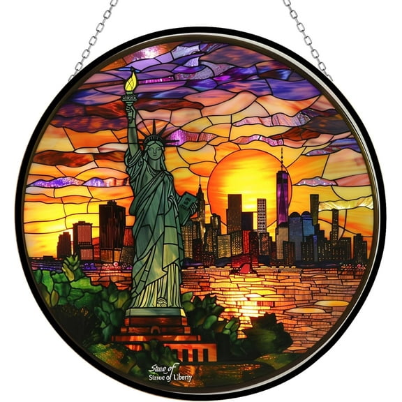 Personalized American Stained Glass Window Hanging, Suncatcher for Women, Stained Glass Window Decor Perfect Home Décor