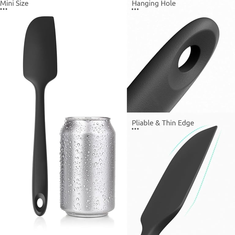 Mini Silicone Spatula, Black, 600°F Heat-Resistant photo 7