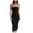 thumbnail image 2 of Fridja Robe d'Été Sans Manches pour Femmes, Longue, Ajustée, Couleur Unie, 2 of 4