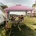 thumbnail image 5 of Demifill 13 X 13 FT Pop up Canopy Tent, Canopy with Portable Carrying Bag 8 Stakes and 4 Wind Ropes for Outdoor as Garden, Backyard, Porch, Pink, 5 of 11
