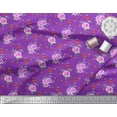 thumbnail image 3 of Soimoi Cotton Jersey Fabric Dot,Leaves & Rose Floral Fabric Prints by Yard 58 Inch Wide, 3 of 3
