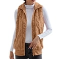 thumbnail image 2 of IMENGL cardigan en double Molleton Épaissi, Brun TG, Taille M-2TG, 2 of 7