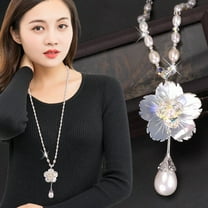 Women's Crystal Sweater Chain Long Pendant Accessories